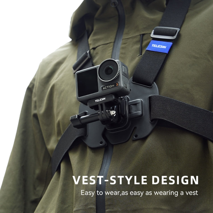 TELESIN Chest Strap Mount Waistcoat Belt Mount For Action Camera - Chest Belt by TELESIN | Online Shopping UK | buy2fix
