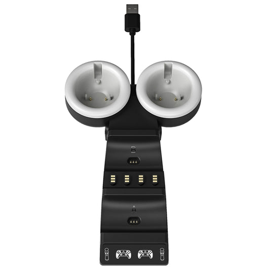 Iplay HBP-301 For PS5 / PS VR MOVE Controller Handle Dual Seat Charger 4 In 1 Charger(Black) by iplay