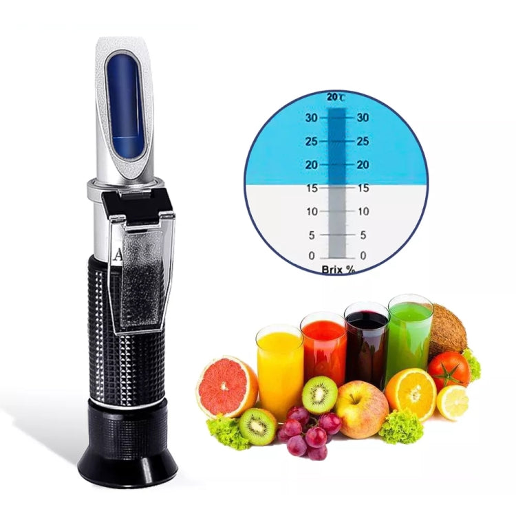 RF001BX With Plastic box Handheld Refractometer Fruit Sugar Meter Brix Tester 0-32 Measuring Range - Digital Refractometer by buy2fix | Online Shopping UK | buy2fix