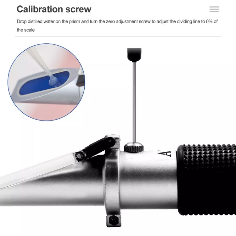 RF001BX With Plastic box Handheld Refractometer Fruit Sugar Meter Brix Tester 0-32 Measuring Range - Digital Refractometer by buy2fix | Online Shopping UK | buy2fix