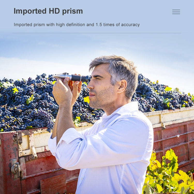 RF001BX With Plastic box Handheld Refractometer Fruit Sugar Meter Brix Tester 0-32 Measuring Range - Digital Refractometer by buy2fix | Online Shopping UK | buy2fix