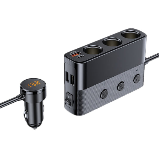 Car Cigarette Lighter USB3.0/PD Interface 128W Car Charger(C28) by buy2fix