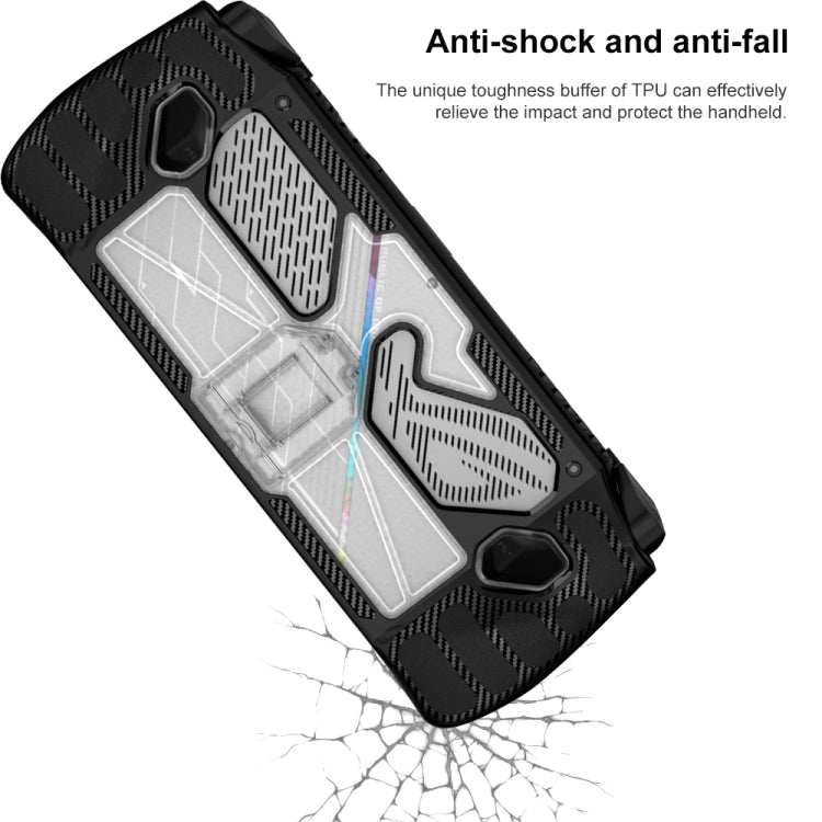 For ASUS Rog Ally Game Console PC+TPU Protective Case Cover With Bracket(White+Transparent) - Cases by buy2fix | Online Shopping UK | buy2fix