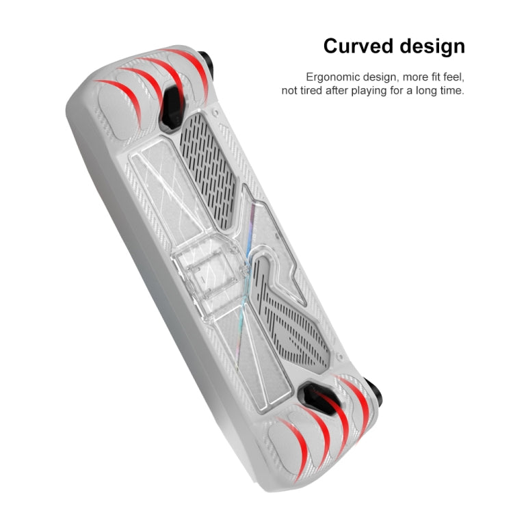 For ASUS Rog Ally Game Console PC+TPU Protective Case Cover With Bracket(Black+Transparent) - Cases by buy2fix | Online Shopping UK | buy2fix