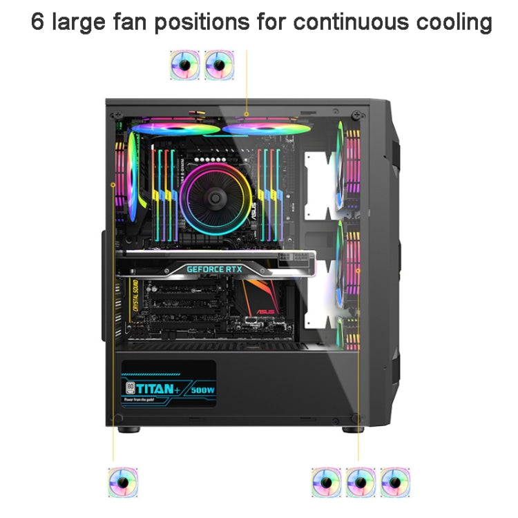 EVESKY Acrylic Side Transparent ATX Computer Case With 6 Fans Position And USB 3.0 Interface, Color: White - Computer Cases & Towers by EVESKY | Online Shopping UK | buy2fix