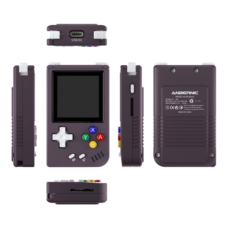 ANBERNIC RG Nano 1.54-Inch IPS Linux System Classic Pocket Retro Game Console 64G 8000 Games(Red) - Pocket Console by ANBERNIC | Online Shopping UK | buy2fix
