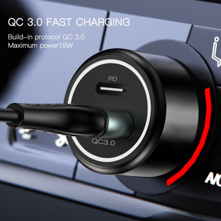 Yesido Y42 PD+QC3.0 Car Charger Cigarette Lighter 42W Fast Charger(Black) - Car Charger by Yesido | Online Shopping UK | buy2fix