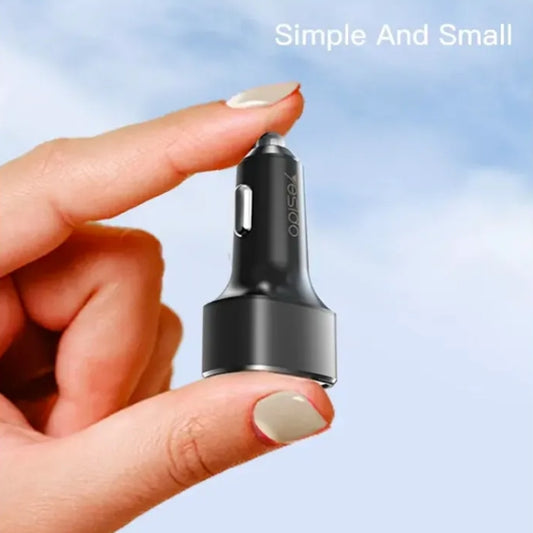 Yesido Y46 42W 3 USB Port Car Fast Charger(Black) by Yesido