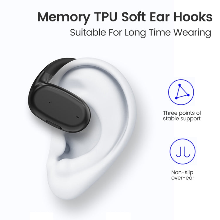 Hanging Ear External Sound Single Ear Stereo Bluetooth Earphone(Black) - Bluetooth Earphone by buy2fix | Online Shopping UK | buy2fix