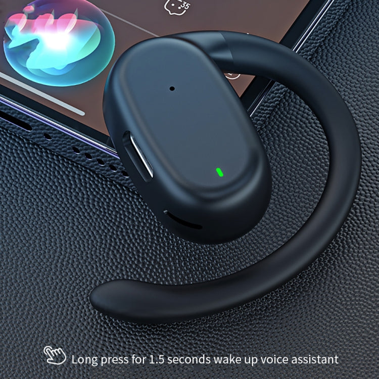 Hanging Ear External Sound Single Ear Stereo Bluetooth Earphone(Black) - Bluetooth Earphone by buy2fix | Online Shopping UK | buy2fix