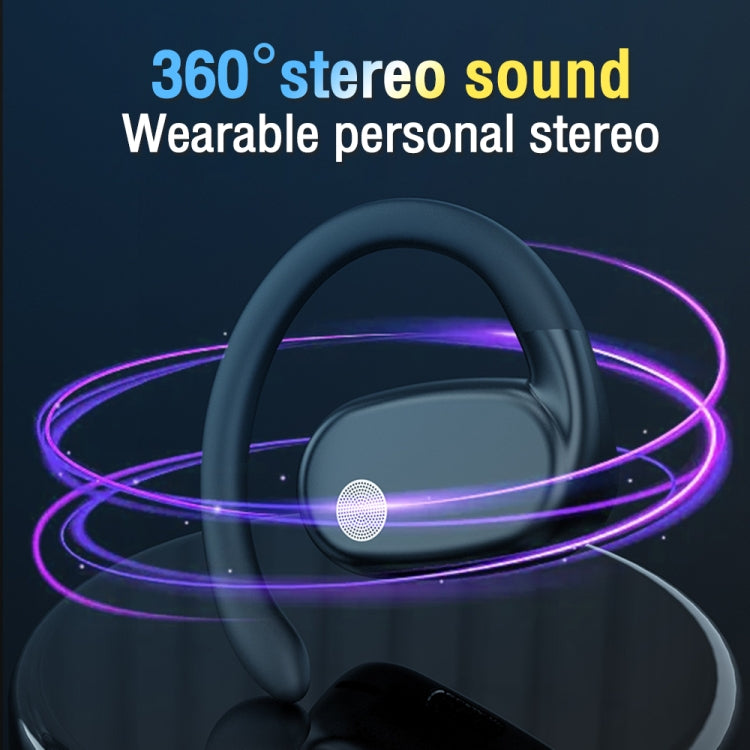 Hanging Ear External Sound Single Ear Stereo Bluetooth Earphone(Black) - Bluetooth Earphone by buy2fix | Online Shopping UK | buy2fix
