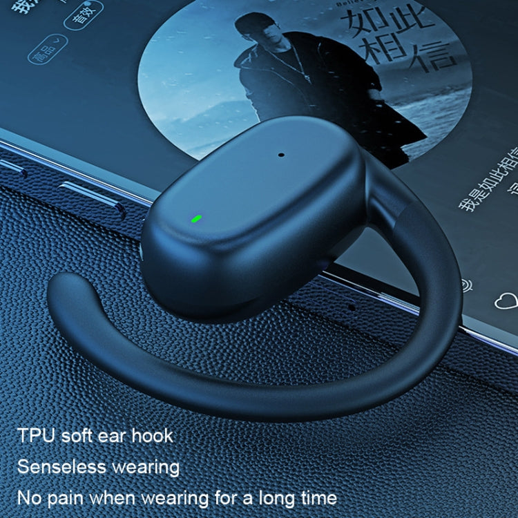 Hanging Ear External Sound Single Ear Stereo Bluetooth Earphone(Black) - Bluetooth Earphone by buy2fix | Online Shopping UK | buy2fix