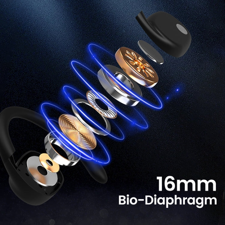 Hanging Ear External Sound Single Ear Stereo Bluetooth Earphone(Black) - Bluetooth Earphone by buy2fix | Online Shopping UK | buy2fix