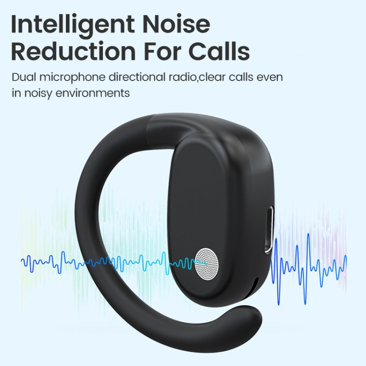 Hanging Ear External Sound Single Ear Stereo Bluetooth Earphone(Black) - Bluetooth Earphone by buy2fix | Online Shopping UK | buy2fix