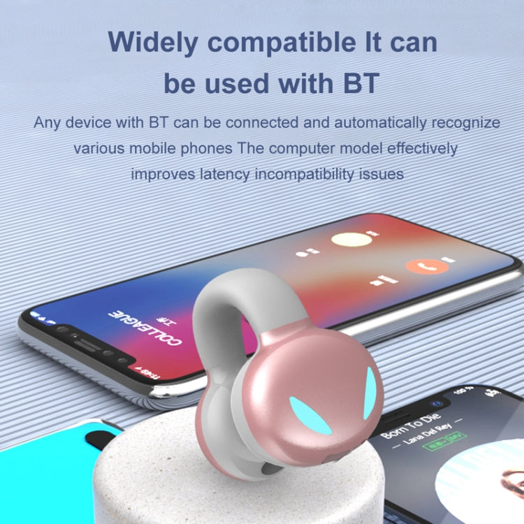 Clip Ear Stereo External Sound Without Hurting Ear Business Sports Model Bluetooth Earphones(Grey) - Bluetooth Earphone by buy2fix | Online Shopping UK | buy2fix