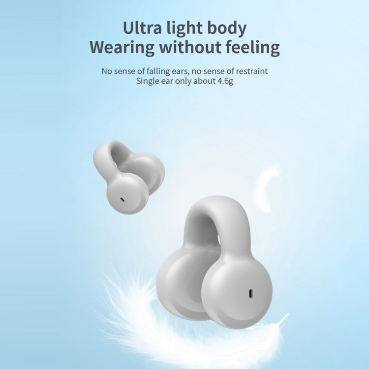 Clip Ear Stereo External Sound Without Hurting Ear Business Sports Model Bluetooth Earphones(White) - Bluetooth Earphone by buy2fix | Online Shopping UK | buy2fix