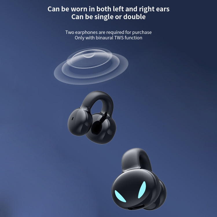 Clip Ear Stereo External Sound Without Hurting Ear Business Sports Model Bluetooth Earphones(White) - Bluetooth Earphone by buy2fix | Online Shopping UK | buy2fix