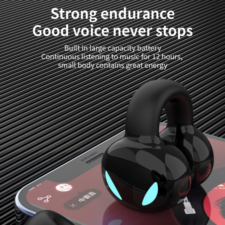 Clip Ear Stereo External Sound Without Hurting Ear Business Sports Model Bluetooth Earphones(Grey) - Bluetooth Earphone by buy2fix | Online Shopping UK | buy2fix