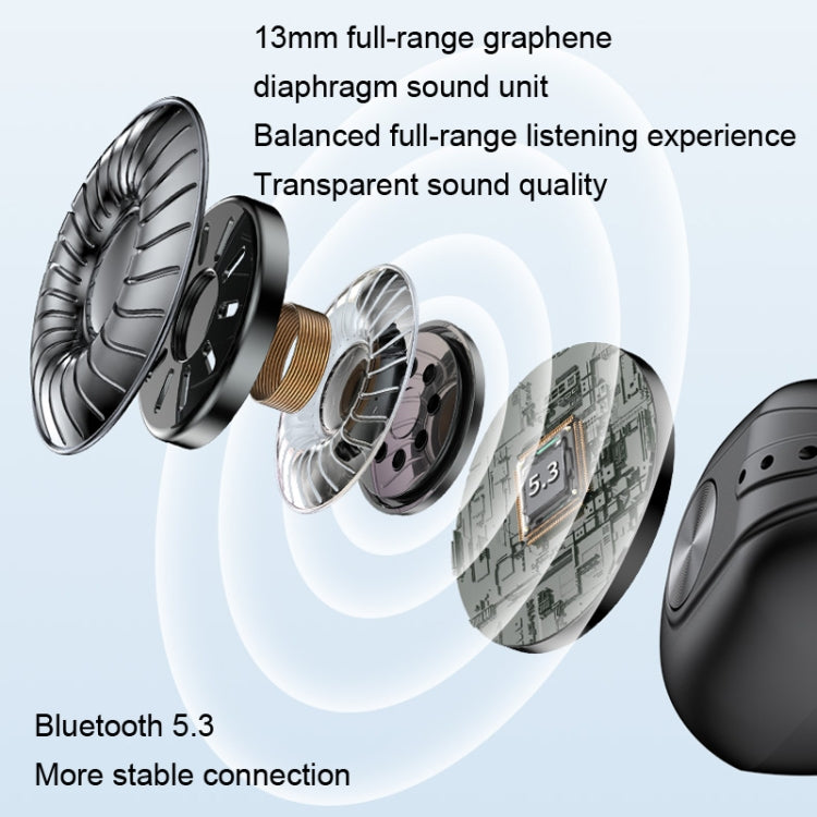 Single Ear Bone Conduction Bluetooth Earphone In-Ear Wearable Running Sports Mini(Black) - Bluetooth Earphone by buy2fix | Online Shopping UK | buy2fix