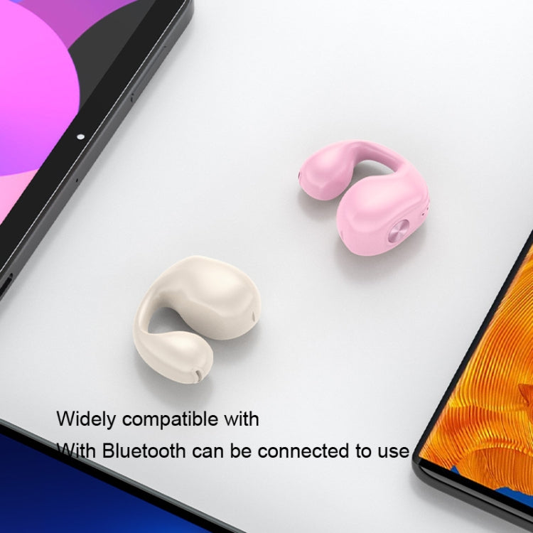 Single Ear Bone Conduction Bluetooth Earphone In-Ear Wearable Running Sports Mini(Pink) - Bluetooth Earphone by buy2fix | Online Shopping UK | buy2fix