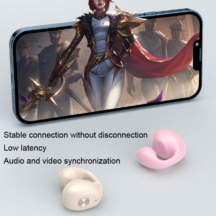 Single Ear Bone Conduction Bluetooth Earphone In-Ear Wearable Running Sports Mini(Pink) - Bluetooth Earphone by buy2fix | Online Shopping UK | buy2fix