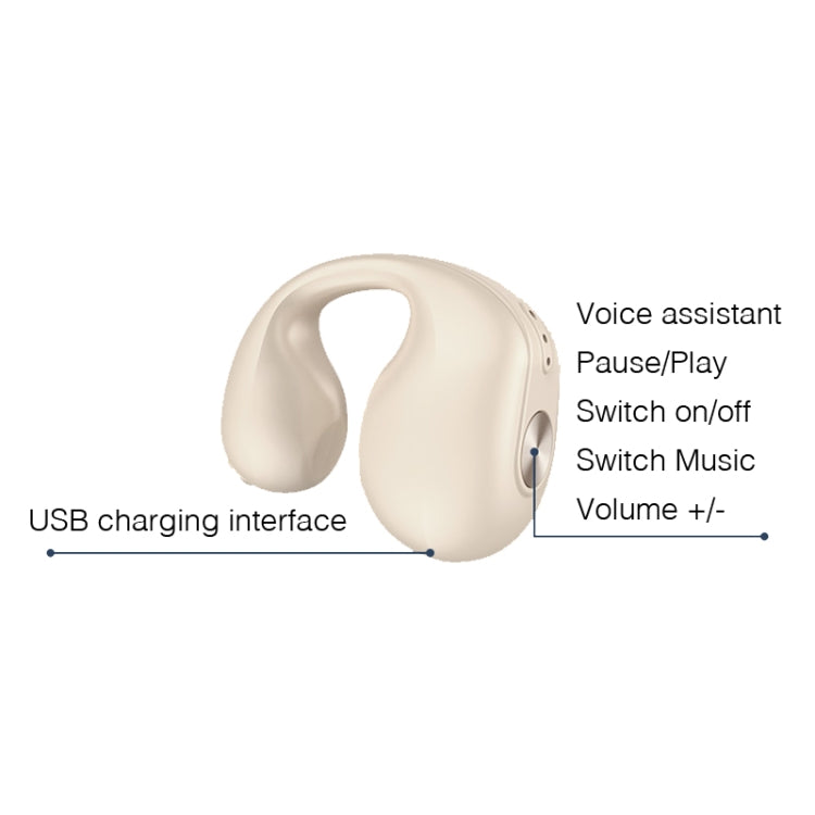 Single Ear Bone Conduction Bluetooth Earphone In-Ear Wearable Running Sports Mini(Black) - Bluetooth Earphone by buy2fix | Online Shopping UK | buy2fix