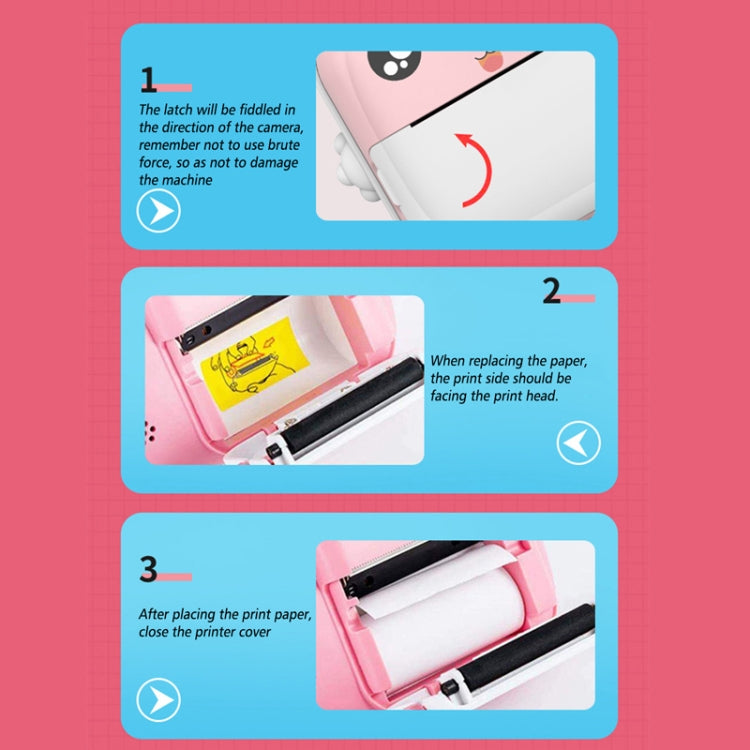 Children Instant Camera Mini Thermal HD Printer Video Photo Digital Camera, Spec: Standard Pink by buy2fix