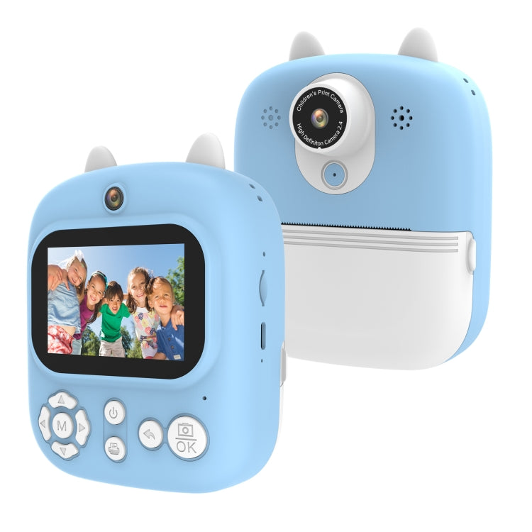 1200W Pixel 2.4 Inch Display Children Print Instant Camera Standard Blue - Children Cameras by buy2fix | Online Shopping UK | buy2fix