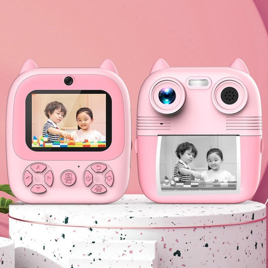 1080P Instant Print Camera 2.8-inch IPS Screen Front and Rear Dual Lens Kids Camera, Spec: Pink by buy2fix