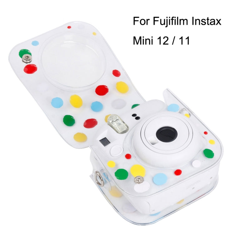 For Fujifilm Instax Mini 12 / 11 Transparent Digital Camera Case(Color Wave Dot) by buy2fix
