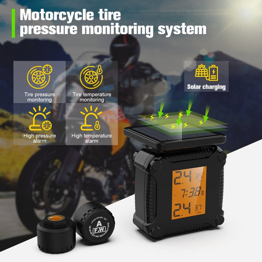 M8 Solar Motorcycle Tire Pressure Monitor Color Screen High Precision Sensor - Tire Pressure Gauges by buy2fix | Online Shopping UK | buy2fix