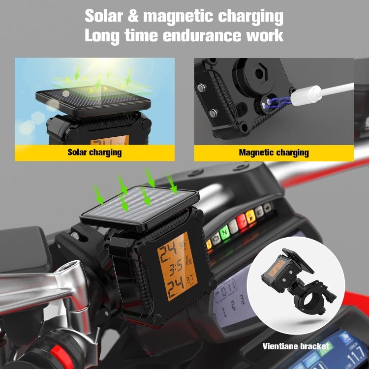 M8 Solar Motorcycle Tire Pressure Monitor Color Screen High Precision Sensor - Tire Pressure Gauges by buy2fix | Online Shopping UK | buy2fix