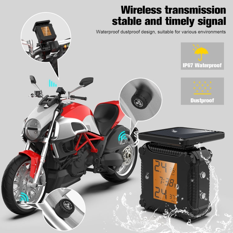 M8 Solar Motorcycle Tire Pressure Monitor Color Screen High Precision Sensor - Tire Pressure Gauges by buy2fix | Online Shopping UK | buy2fix
