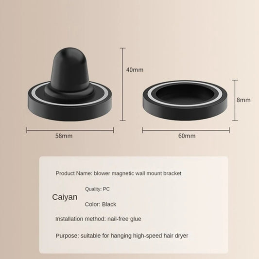 For Dyson Hair Dryer No-punch Bathroom Wall Mounted Magnetic Blower Holder Nozzle Storage Hanger - For Dyson Accessories by buy2fix | Online Shopping UK | buy2fix