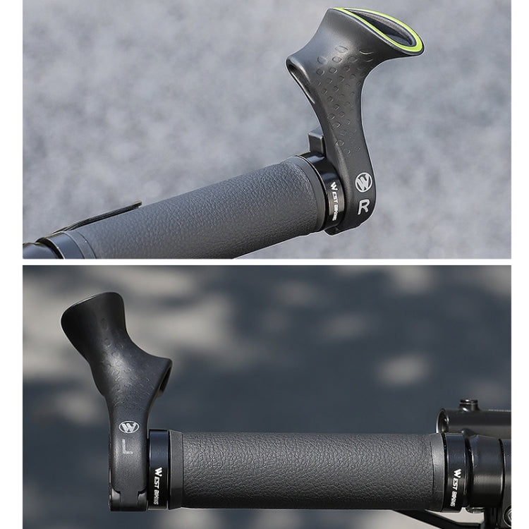 WEST BIKING Bike Cow Horns Fluorescent Deputy Handle Riding Equipment(Black) - Bicycle Grips by WEST BIKING | Online Shopping UK | buy2fix