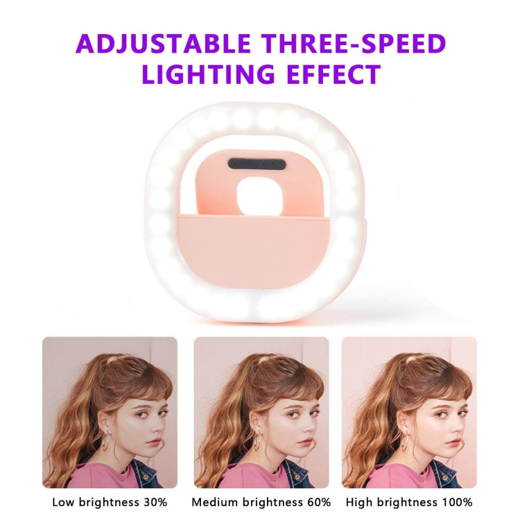 Mobile Phone Fill Light Rechargeable Clip Ring Selfie Light(Blue) - Ring Light by buy2fix | Online Shopping UK | buy2fix