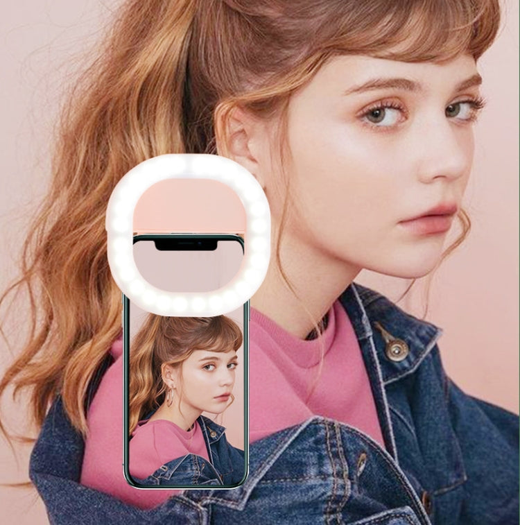 Mobile Phone Fill Light Rechargeable Clip Ring Selfie Light(Blue) - Ring Light by buy2fix | Online Shopping UK | buy2fix