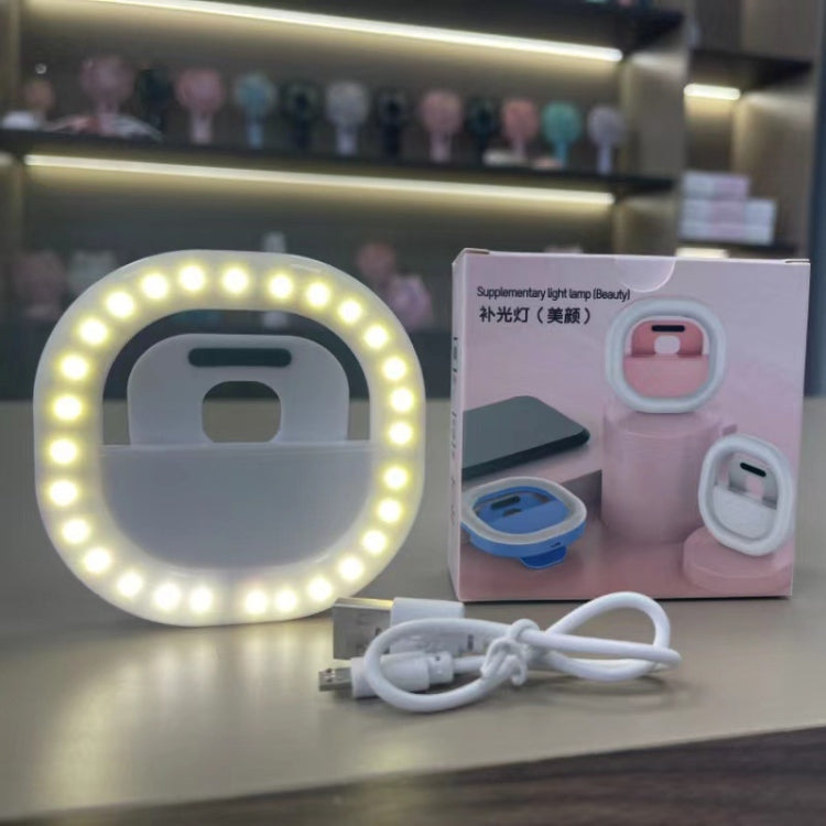 Mobile Phone Fill Light Rechargeable Clip Ring Selfie Light(Blue) - Ring Light by buy2fix | Online Shopping UK | buy2fix