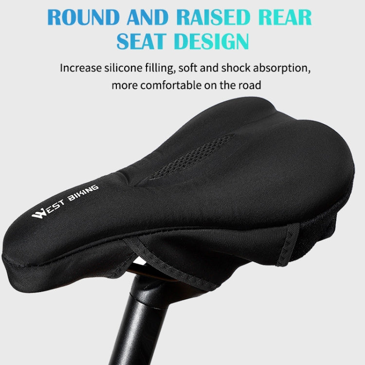 WEST BIKING Bike Cushion Cover Thick Silicone Quick Release Seat Cushion(Black) by WEST BIKING
