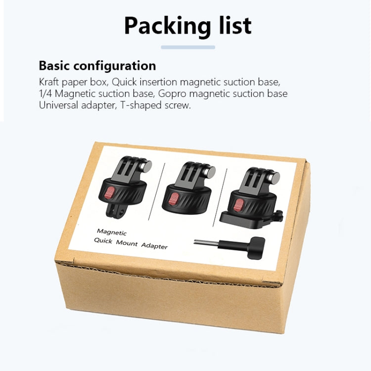 For GoPro/Insta360 GO 3 Action Camera Magnetic Gimbal Base Adapter Accessories(3pcs/set) by buy2fix