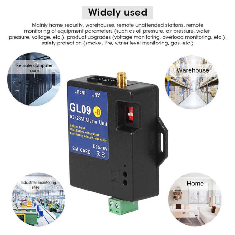 GL09-B 3G 8 Channel GSM SMS Alarm System Module For Battery Operated Alert - Module by buy2fix | Online Shopping UK | buy2fix