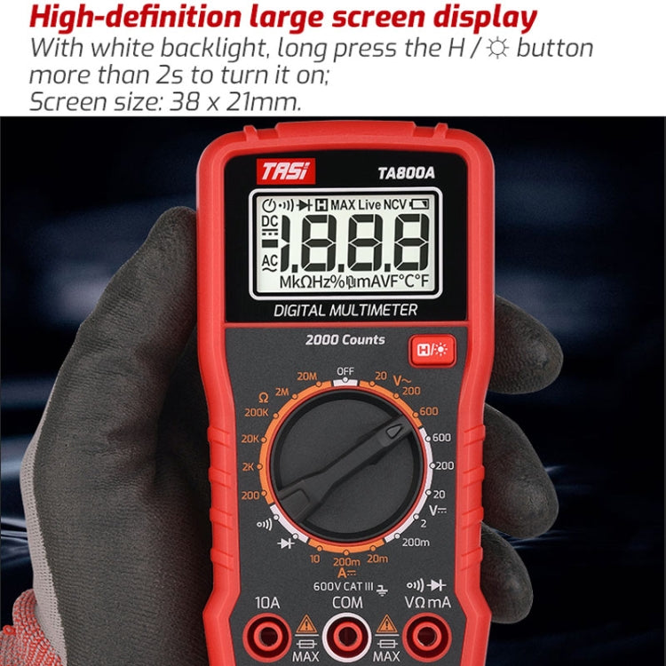 TASI TA800A Universal Meter Digital High Precision Full-Automatic Meter - Digital Multimeter by TASI | Online Shopping UK | buy2fix