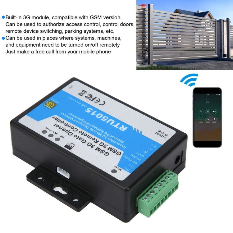 RTU5015 3G/GSM Version Gate Opener Mobile Phone Remote Controller Relay Switch - Module by buy2fix | Online Shopping UK | buy2fix