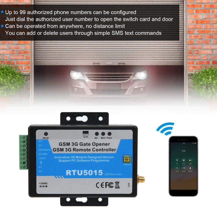 RTU5015 3G/GSM Version Gate Opener Mobile Phone Remote Controller Relay Switch - Module by buy2fix | Online Shopping UK | buy2fix