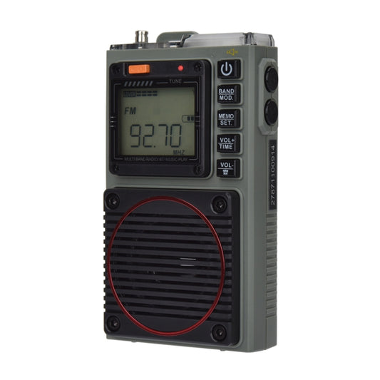 HanRongda HRD-787 High Performance Full Band Portable Bluetooth Card SOS Warning LED Lighting Radio(Green) by HanRongda