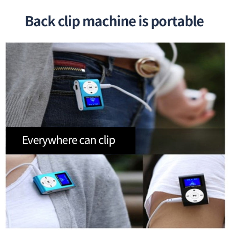 Mini Lavalier Metal MP3 Music Player with Screen, Style: with Earphone+Cable(Silver Gray) - MP3 Player by buy2fix | Online Shopping UK | buy2fix