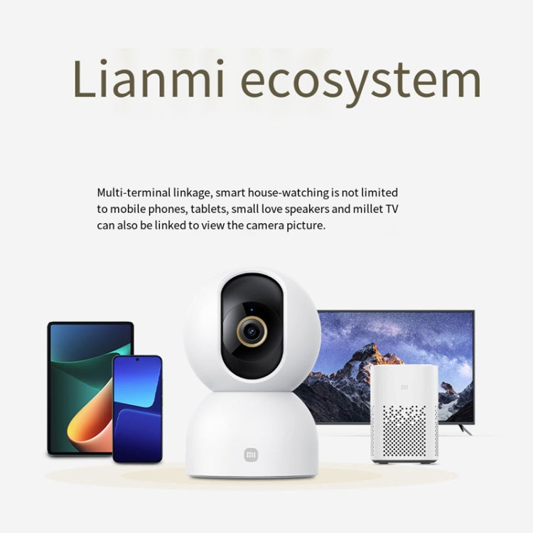 Original Xiaomi Mijia Smart Camera 3 PTZ Version 3K AI Detection Baby Monitor 5MP 360 Degree View Webcam Day & Night Work Infrared Night Vision, With US Plug Adapter(White) - Wireless Camera by Xiaomi | Online Shopping UK | buy2fix