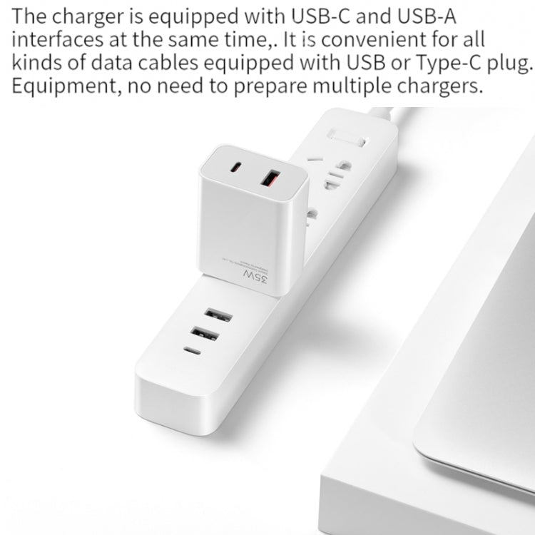 Original Xiaomi 35W USB-C+USB-A Fast Charge Portable Dual Port Charger(1C+1A), US Plug(White) - USB Charger by Xiaomi | Online Shopping UK | buy2fix