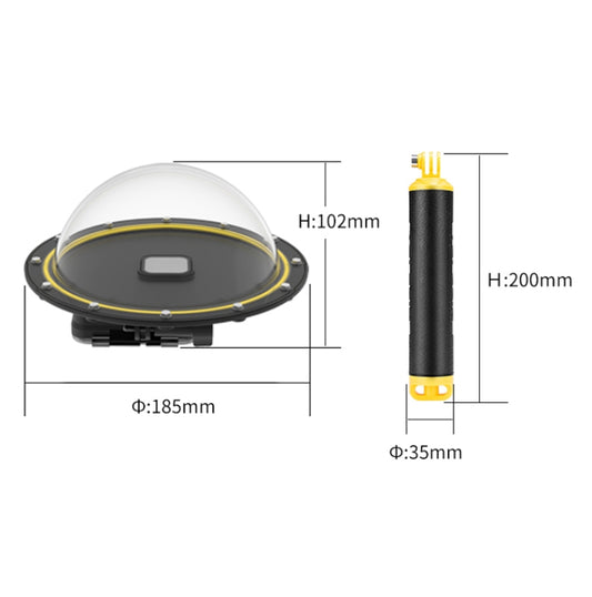 TELESIN 30M Waterproof Case Housing For GoPro Hero11 Black / HERO10 Black / HERO9 Black by TELESIN