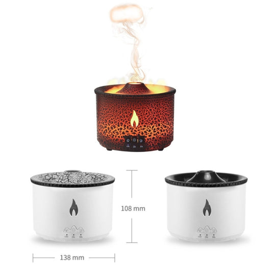 Volcanic Essential Oil Aroma Diffuser Ultrasonic Air Humidifier, Model: Full Split Remote Control(UK Plug) by buy2fix